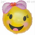 Balão Metal Emoji Menina - 48x63 cm Ref. 8585