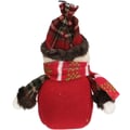 Enfeite de Natal Boneco de Neve 18 cm - Roupa Xadrez