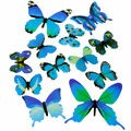 Borboleta Decorativa 12 unid. Ref. F-55 Cor:Azul