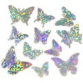 Borboleta Decorativa Holográfica 12 unid. Ref. T-8 Cor:Azul