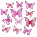 Borboleta Decorativa 12 unid. Ref. T-13 Cor:Rosa