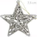 Enfeite de Natal - Estrela Ouro Velho com Glitter NTA15080 - 4 unid. 