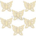 Enfeite em MDF 6 unid - Borboleta Natural Ref. 1074-5