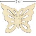 Enfeite em MDF 6 unid - Borboleta Natural Ref. 1074-5