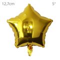 Balão Metalizado Estrela - Dourado 12.7cm 6 unid. - REF. QD0601