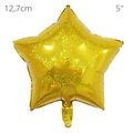 Balão Holográfico Estrela - Dourado 12.7cm 6 unid. - REF. Q00625