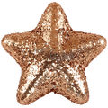 Enfeite de Natal - Estrelas com Glitter Ouro Rosê NTD13006 - 30 unid.