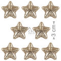 Enfeite de Natal - Estrelas com Glitter Ouro Velho NTD13006 - 30 unid.