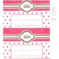 Etiqueta Tag para Lembrancinhas 50 unid. - Coroa Rosa