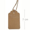 Etiqueta Tag Kraft Retangular 4 x 7 cm Kraft - 12 unid. Ref. 10792-1