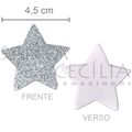 Apliques em EVA - Estrela Prata G - 5 unid.