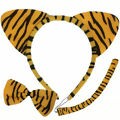 Tiara Tigre - Gravata Borboleta e Rabinho Ref. ZW-50083