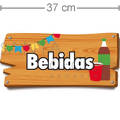 Placa de Sinalização Junina - Bebidas 23010924