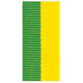 Fita de Gorgurão N°2  Verde Amarelo - 10mm x 10m