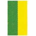 Fita de Gorgurão N°3  Verde Amarelo - 15mm x 10m