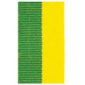 Fita de Gorgurão N°3  Verde Amarelo - 15mm x 10m
