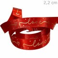 Fita de Cetim Love 2,2cm x 10m Ref.1887/22 COR01