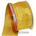 Fita Aramada de Natal 6,3cm x 9m  Glitter Ouro Forte - Ref. 1712905-G1