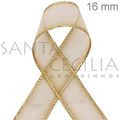 Fita Organza com Borda Ouro 10m Ref. 9181/16 Champagne 04