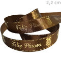 Fita de Cetim Feliz Páscoa 2,2cm x 10m Ref.1870/22 COR03