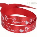 Fita de Cetim Love 2,2 cm x 10m. Ref.18852 Cor 1