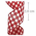 Fita de Natal 3,6cmx9m - Xadrez Vermelha Ref. 1225