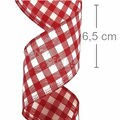Fita de Natal 6,5cmx9m - Xadrez Vermelha Ref. 1225-8075