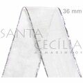 Fita Organza com Borda Prata 10m Ref. 9181/36