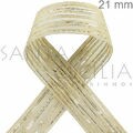 Fita de Juta Natural Fio Metalizado Ouro 0460 - 21mm x 9,15m
