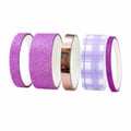 Fitas Adesivas Coloridas em Papel 2m 5 unid. em Diferentes Tamanhos Cores:Roxo