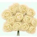 Flor em EVA com Tule 144 unidades Ref. 1505 - Creme