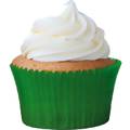 Forminha de Cupcake Lisa Verde Bandeira 7 x 5 x 4 cm - 45 unid.