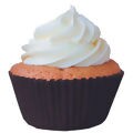 Forminha de Cupcake Lisa Preta 7 x 5 x 4 cm - 45 unid.