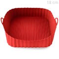 Forma em Silicone para Fritadeira Elétrica - Quadrada Vermelha