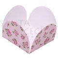 Forminha de Papel para Doces 4 Pétalas Floral Rosa - 50un