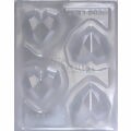 Forma de PVC com Silicone Trufa Coração Lapidado 18g Cod.9836