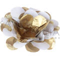 Forminha de Doces de Papel Crepom Dourado e Branco EL56 - 24 un