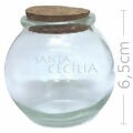 Potinho para Lembrancinhas - Rendondo de Vidro Tampa Rolha - Ref.6154