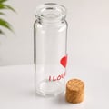 Frasco em Vidro com Rolha 15ml 12 unid. I Love You