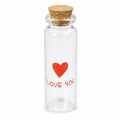 Frasco em Vidro com Rolha 15ml 12 unid. I Love You
