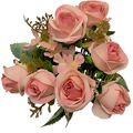 Galho com Rosas Artificiais 7 Ramos Ref. HC2661 Cores:Rosa claro