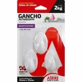 Gancho Autoadesivo Adere 5,5cm - 3unid. - Branco