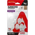 Gancho Autoadesivo Adere 3,5cm - 5unid. - Transparente