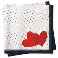 Guardanapo de Papel Coração com Poá  32,5 x 32,5 cm Ref. 19000104 