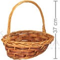 Cesta de Fibra Rattan Oval Ref. 13-53  - kit com 3 unidades