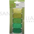 Kit Cordão Colorido B-0501 - 5 Rolos com 10 metros - Tons de Verde