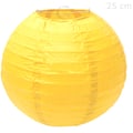 Lanterna Redonda de Papel 25 cm Cores:Amarelo