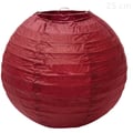 Lanterna Redonda de Papel 25 cm Cores:Bordo
