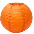 Lanterna Redonda de Papel 25 cm Cores:Laranja