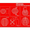 Lanterna Redonda 30 cm - Cores Diversas